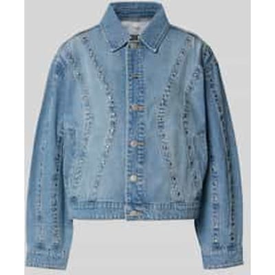 jeansjack met studs en steekzakken model 'CLIO'