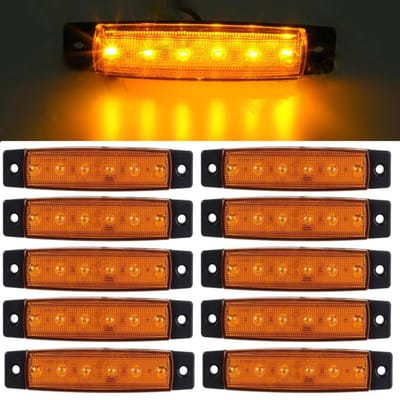 10 stuks LED contourverlichting 12v / 24v Oranje