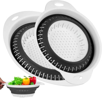 pastazeef en opvouwbaar vergiet set - inclusief keukenzeef voor pasta, fruit en groenten