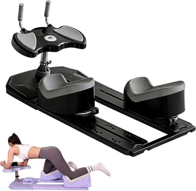 Coretrainingsapparaat - Buikspiertrainer - Lichaamstraining - 3 Instelbare Niveaus - 70 cm Slag - Zwart