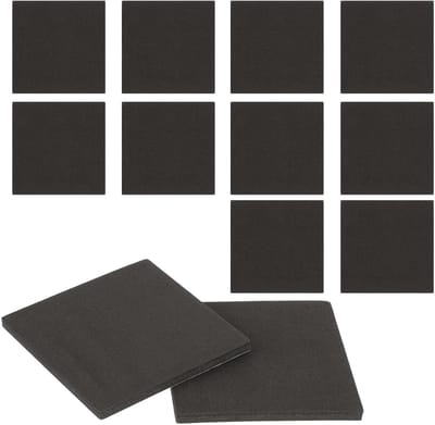 Allecto Plus - Zelfklevende schuimplaat zwart 100 mm x 100 mm x 3 mm - Celrubber - Zelfklevend schuimrubber - Antislip - Schuimrubberen mat voor meubels - Meubelbekleding