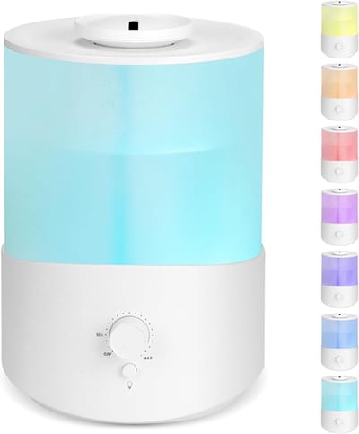 Luchtbevochtiger Aroma - Diffuser Essentiële Olie - Creëer Sfeer - Stil Nachtlampje - 2.5 Liter - Wit