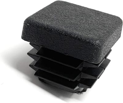 Allecto - vierkante buisstoppers - hoogwaardige lamellenstopper - 15 x 15 mm - voor vierkante buizen - 10 stuks - geschikt voor diverse toepassingen