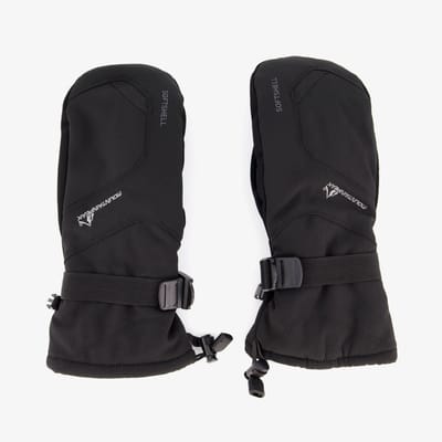 Mountain Peak softshell unisex skiwanten zwart - Maat S