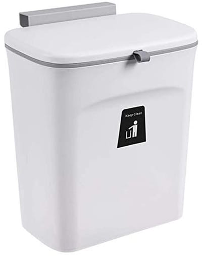 Keuken Compostbak - Prullenbak Deksel - Afval Scheiden - Geurvrij Fruitvlieg - 60 Liter - Wit