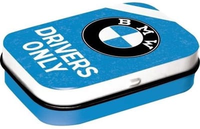 BMW Drivers Only - Pepermunt - Metalen Blikje - Mint Box pepermuntdoosje 4 x 6 cm
