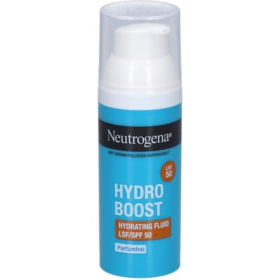 Neutrogena Hydro Boost Hydrating Fluid SPF 50 met Hyaluronzuur - Hydrateert en Beschermt, Parfumvrij -50ml