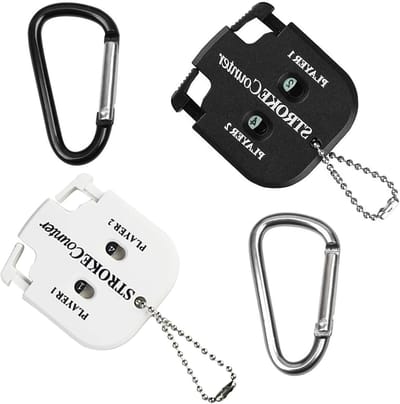 Set van 2 Golf Scorers met Carabiners, Handmatige Telmeter voor Toernooien en Training, Draagbare Resultaatmeter voor Golfspelers