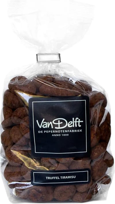 Van Delft - Truffel Tiramisu Kruidnoten - 250gr - Chocolade pepernoten