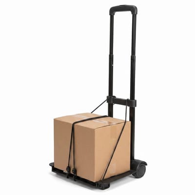Cheqo® Opvouwbare Steekwagen - Transporttrolley - Inklapbare Steekwagen met Telescopisch Handvat - Transportwagen - Plateauwagen - Steekkar - Transportkar - Compact en Lichtgewicht - Steekroller - Meubelroller - Verhuishulp - Handtruck