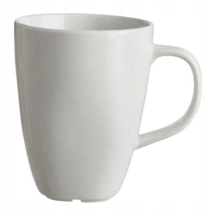 Merkloze witte mok, 30 cl, duurzaam steengoed