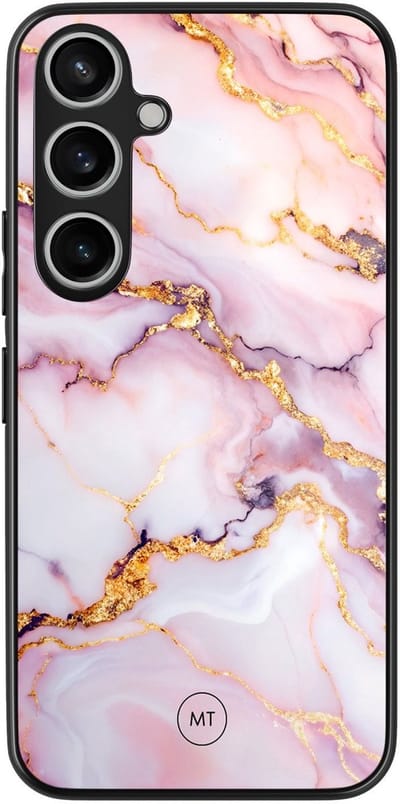 Hoesje geschikt voor Samsung Galaxy A15 - Marble pink - TPU Hard Case Backcover - Roze - Mooie Telefoonhoesjes