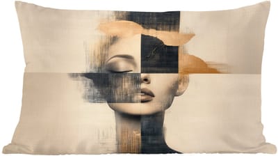 Sierkussens - Kussentjes Woonkamer - 60x40 cm - Goud - Vrouw - Rechthoeken