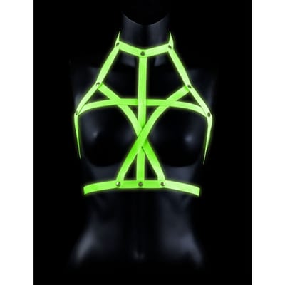 Shots - Ouch! BH Harnas - L/XL neon green/black L/XL