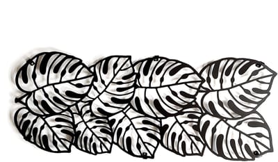 Decorizzly Serie - Kapstok met Monstera Bladeren - Staal - 900mm x 362mm