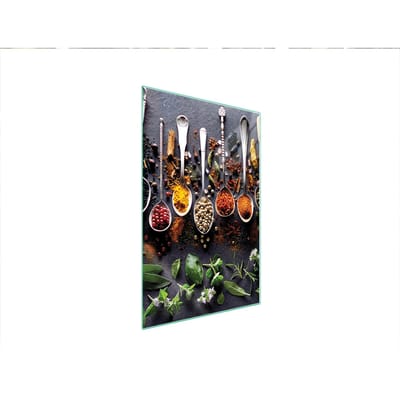 TMK ArtDeko - Glass Snijplank - 35x52 cm - Prijs met Kruidenmotief