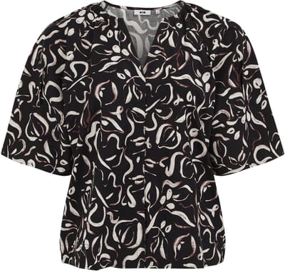 WE Fashion Dames blouse met print - Curve