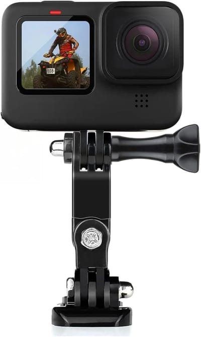 SnelShoppen - Helmet Camera Mount, Go Pro Mount met Verstelbare Hoeken, Lichtgewicht Adhesive Mount Accessoire voor Sportcamera en Motorhelm