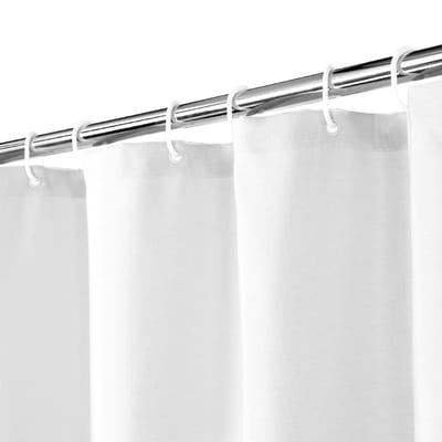 Allecto - Douchegordijn - Luxe hotelstijl - Zware stof van 240 g/m² - Wit - Wasbaar - Bescherming tegen water en vocht - 81 x 180 cm