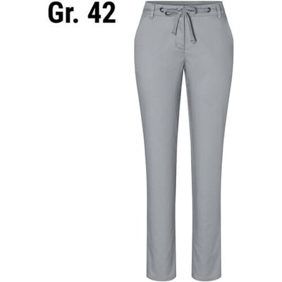 (6 stuks) KARLOWSKY Dames Modern Stretch Chino Broek - Staalgrijs - Maat: 42 Grijs