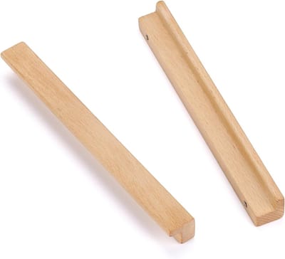 6 Stuks Houten Keuken Kast Handgrepen, Kast Hardware voor Lades, 192mm Houten Lades Handvatten