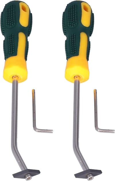 Voegen Verwijderaar - Voegenschraper Set - Efficiënte Reiniging - Ergonomisch Handvat - 2 Sets - Grijs