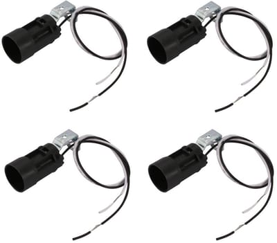 Wandlamp Hanger Lichthouder E14 - 4 Stuks Zwart 60mm Hoogte