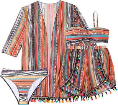 Livano Bikini Set Dames - Strandjurk - Volwassenen - Strandtuniek - Blouse - Gemengd - Maat S