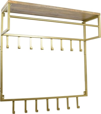 LOFT42 Petri XL Kapstok - 15 haken - Metaal - Goud - 100x105x30