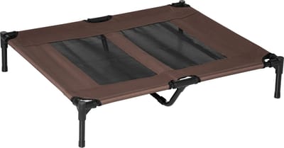 PawHut Hondenmand slaapplaats hondenbed hondenbank huisdierenmand kattenmand bruin D04-033