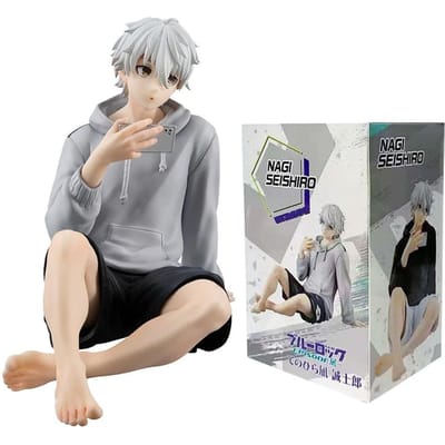 BLUE LOCK Actiefiguren Nagi Seishiro Anime Figuur Zittend Beeldje PVC Verzamelbeeldje Kinder Poppen Speelgoed Cadeaus