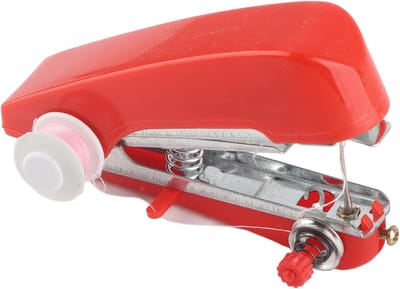 Hand Naaimachine - Mini Naaier - Snelle Kledingreparatie - Compact En Draagbaar - 12 x 7 x 4 cm - Rood