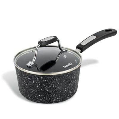 16 cm Antiaanbak Steelpan met Deksel - Perfect voor Iedere Kookplaat