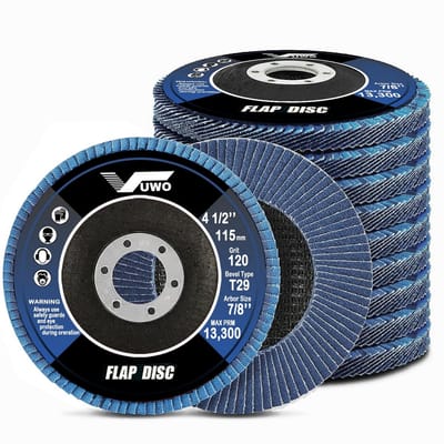 Set van 10 Lamellenschijven 115mm Korrel 120 voor Slijpmachine - Ideaal voor Metaal, Staal en Hout
