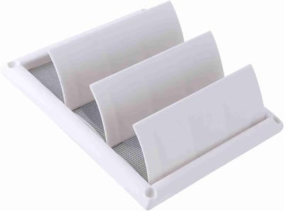Ventilatierooster Afdekking - Kanaal Ventilatie - Luchtcirculatie Binnen - Automatisch Vliegenscherm - 20 x 20 cm - Wit