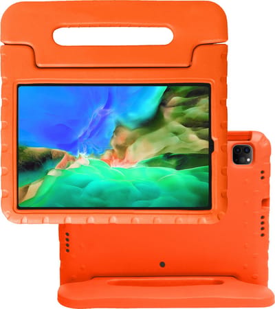 Hoes - Geschikt voor Apple iPad Pro (2022) - 11 inch - 4e generatie - Kinderhoes Shockproof Bumper - Kidsproof Case - Tablet Hoesje - Kinder Hoes Cover - Oranje
