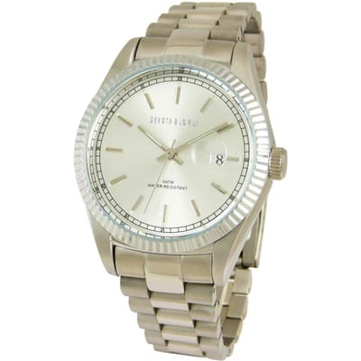 Devote & Lomba DL013M-01WHITE Heren Horloge 40mm 5ATM