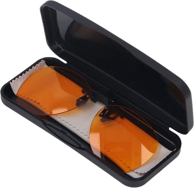 JGS Premium - Clip On Bril tegen Blauw Licht voor Digitale Oogverlichting en Beter Slapen (Rond)