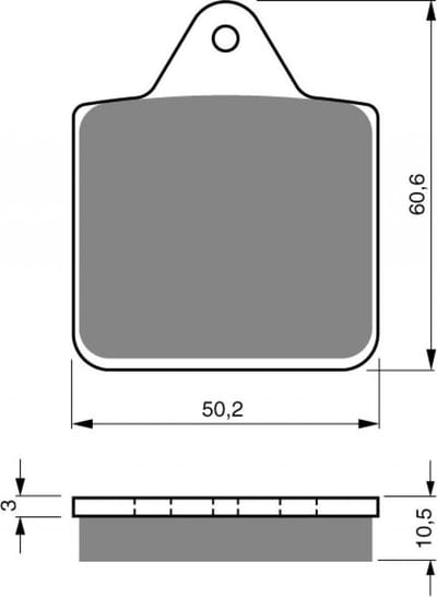 Plaquette de frein Gold Fren pour Quad Polaris 400 Big Boss L 6x6 1996 ARD / Fixation plaquettes 1 axe central Neuf