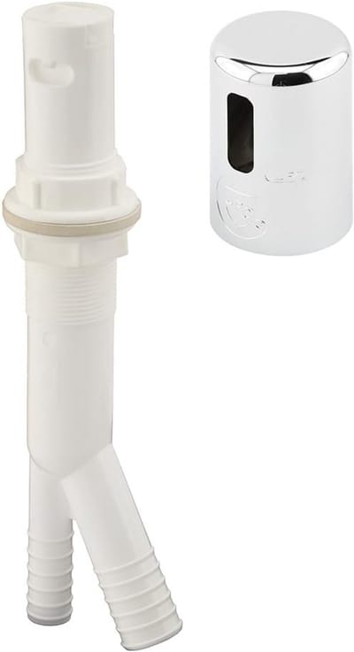 Vaatwasser Luchtgap - Waterstop - Voorkom Terugstroming - Polyethyleen Constructie - 4.4 x 34.0 x 22.7 cm - Chroom