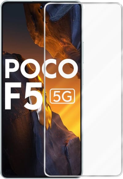 Cadorabo Screenprotector geschikt voor Xiaomi Poco F5 - Pantser film Beschermende film in KRISTALHELDER Geharde (Tempered) display beschermglas in 9H hardheid met 3D Touch