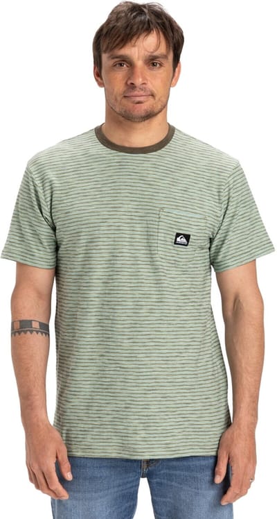 Quiksilver Kentin Ss Pocket Heren T-shirt Eqykt04361-cre3 - Kleur Bruin - Maat XL