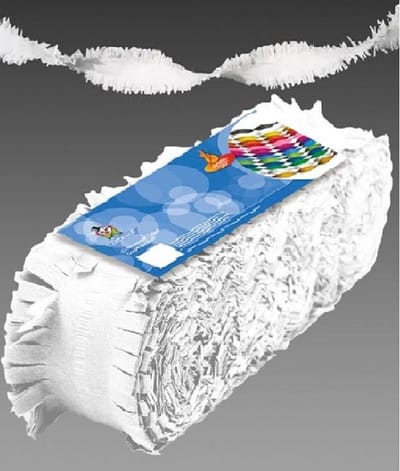 Slinger guirlande Crêpeslinger wit (24m) brandvertragend