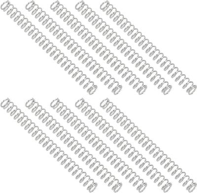 Drukveren RVS - Kleine veren - Reparaties en projecten - Roestvrij staal - 0.5x4x45mm 10 stuks - Zilver