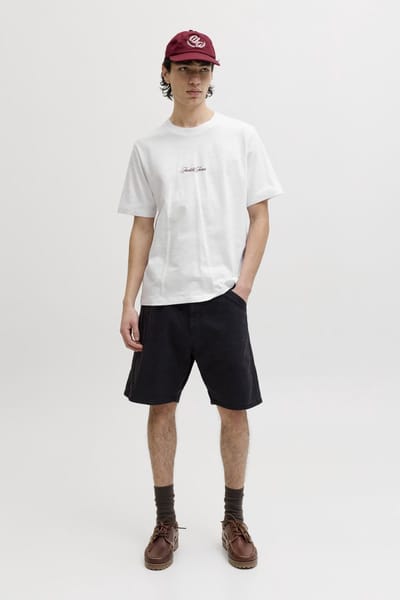 Jack & Jones T-shirt Jorcassis Aop Element Tee Ss Cn 12295061 Bright White Mannen Maat - M