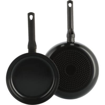 BK Enjoy Koekenpannenset 2-delig - 24/28cm – PFAS-vrije antikleeflaag – Koekenpan inductie - Ovenbestendig tot 160°C – Koudgrepen - Zwart