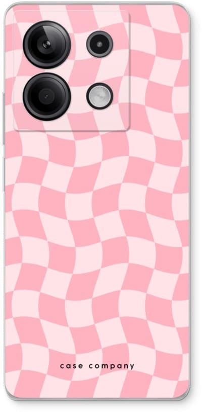 Case Company® - Hoesje geschikt voor Xiaomi Redmi Note 13 5G hoesje - Grid Roos - Soft Cover Telefoonhoesje - Bescherming aan alle Kanten en Schermrand