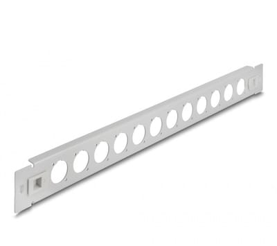 Delock 19 inch patch panel | voor 12 D-type modules | 1U | toolfree | grijs