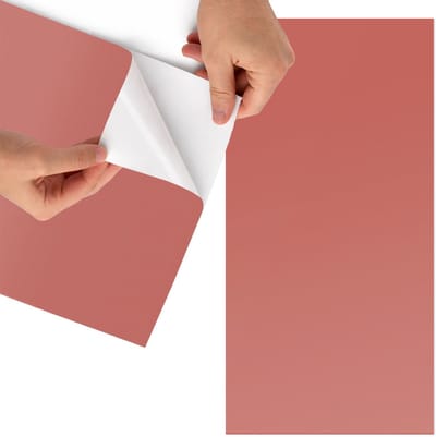 Tulup Meubelfolie - Donkere zalm Plakfolie Meubels - 65x130 cm - Roze Meubelfolie - Plakfolie Meubels - Minimalist Meubelfolie - Decoratiefolie Zelfklevend - Slaapkamer decoratie - Achtergronden en patronen