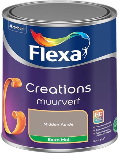 Flexa - Creations Muurverf Extra Mat - Midden Aarde - Mengverf - 1 L